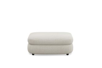 Castlery Fable Side Ottoman, Customized, Performance Classic Twill, Cream, Spill Resistant, Ultra Deep Seats, Beige