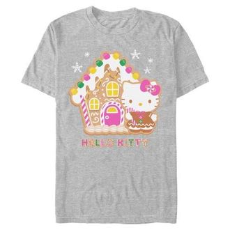 Hello Kitty Mens Hello Kitty Gingerbread House and Kitty Graphic T-Shirt in Sport Grey at Nordstrom, Size Xxx-Large