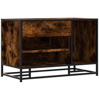 vidaXL Vidaxl - Banco Zapatero Madera De Ingenier&iacute;a Roble Ahumado 80x40x53,5 Cm