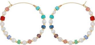 Panacea Beaded Hoop Earrings in Gold Multi at Nordstrom Rack