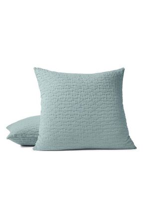 Coyuchi Pescadero Organic Cotton Matelass&eacute; Pillow Sham in Tidal at Nordstrom, Size Euro