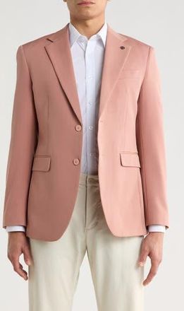 T.R. Premium Slim Fit Cotton Blend Blazer in Dusty Pink at Nordstrom Rack, Size Xx-Large