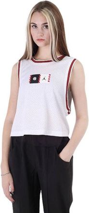 Nike Jordan Essential Quai 54 Jersey - Dames - Sportshirts - Wit - L - Polyester - Fitness