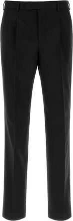 Pantaloni Torino Broeken, Heren, Zwart, XL, Wol, Gestreken wollen pantalon met stretch