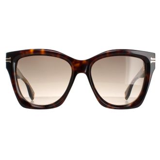 Marc Jacobs Vierkant Dames Havana Crystal Bruin Gradiënt MJ 1000/S