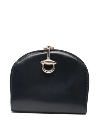 Gucci 1980s horsebit-detail wallet - unisex - Leather/Metal - One Size - Blue