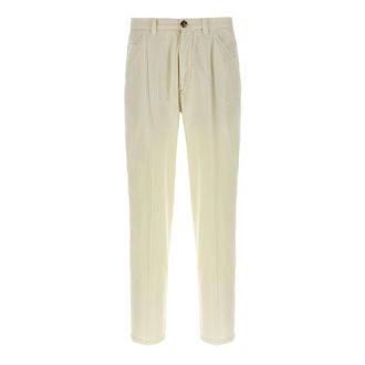 Brunello Cucinelli Slim-fit Trousers, male, Beige, XL, Corduroy Leisure Fit Trousers