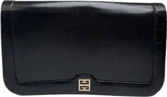 Givenchy Pre-owned Leren Clutch - Dames - Vintage Clutch - Zwart - ONE Size - Leer - Vintage