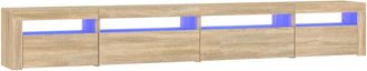 vidaXL Vidaxl - Mueble De Tv Con Luces Led Roble Sonoma 270x35x40 Cm
