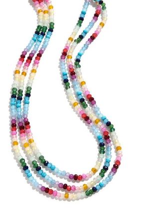 BaubleBar Lena Semiprecious Layered Necklace in Multicolored at Nordstrom