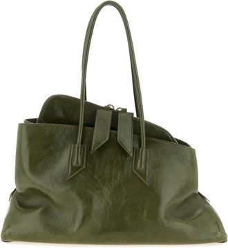 The Attico Olive La Passeggiata Medium Shoulder Bag
