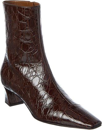 Giuseppe Zanotti Brenda 45 Croc-Embossed Leather Boot