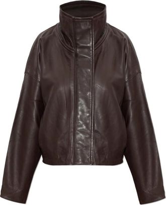 AllSaints Ryder Leren Jas - Dames - Leren en Su&egrave;de Jassen - Rood - L - Leer - Jassen