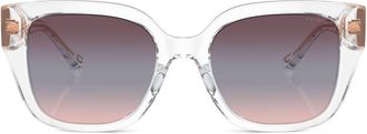 Coach Charms oversize-frame sunglasses - women - Acetate - 53 - White