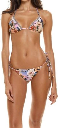 Agua Bendita Numen Lolita Embellished Bikini Top In Multi