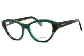 Ferragamo SF3011 336 Opaline Green/Striped Green 53mm