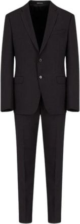 Emporio Armani Klassieke wollen pak - Heren - Business pakken - Zwart - L - Wol - Kostuums
