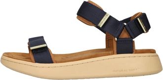 Woden Schoenen, Dames, Blauw, 38 EU, Leer, Line Sandalen