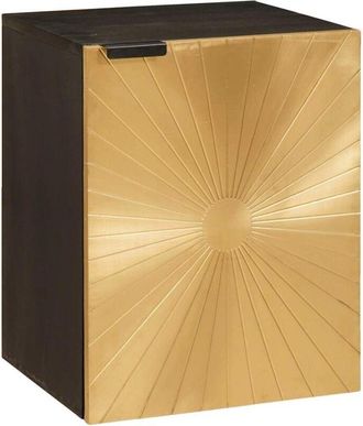 vidaXL Bathroom Cabinet with Shelf Black and Gold 38 x 33 x 48 cm vidaXL