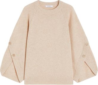 Max Mara Maglia Over Motivo Incrociato In Lana E Cashmere-Donna