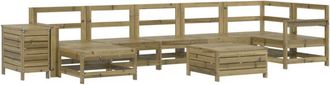 vidaXL 9 Piece Garden Sofa Set Impregnated Wood Pine vidaXL