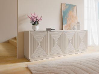 Vente-Unique Credenza con 4 ante in MDF Beige - MEZULIA