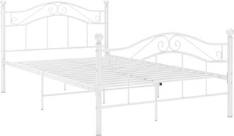 vidaXL Estructura De Cama Sin Colch&oacute;n Metal Blanco 120x200 Cm Vidaxl