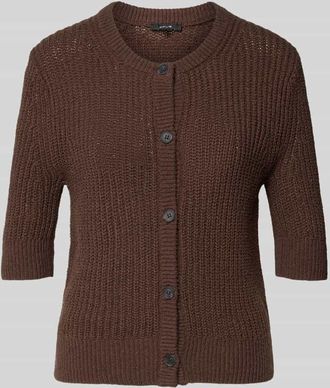 OPUS Strickshirt mit 1/2-Arm Modell Donousa in Dunkelbraun, Gr&ouml;&szlig;e 36