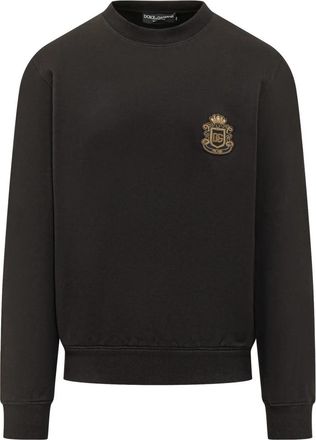 Dolce & Gabbana Crewneck Sweatshirt - Heren - Sweatshirts - Zwart - XL - Katoen - Hoodies & sweatvesten