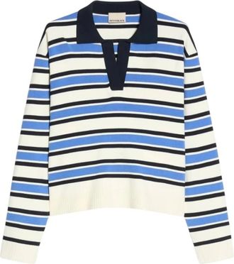 Pennyblack Pbjsella Trui - Dames - V-hals truien - Blauw - L - Polyester - Truien & Vesten