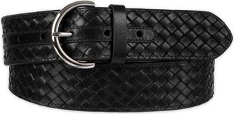 Cole Haan Woven Leather Belt in Black at Nordstrom, Size X-Large