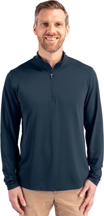 Cutter & Buck Virtue Eco Pique Recycled Quarter Zip Mens Pullover Jacket