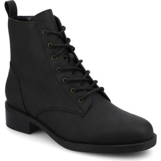 Journee Collection Kodah Ankle Boot- Wide Width Available in Vintage Black at Nordstrom Rack, Size 7.5