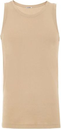Jil Sander Tops, Heren, Beige, L, Katoen, Beige Katoenen Hemdje