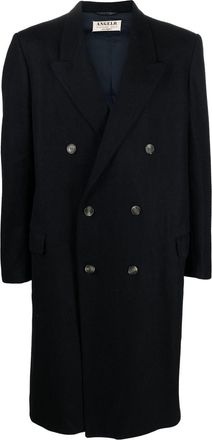 A.N.G.E.L.O. Vintage Cult 1990s double-breasted coat - men - Wool/Cupro - L - Blue