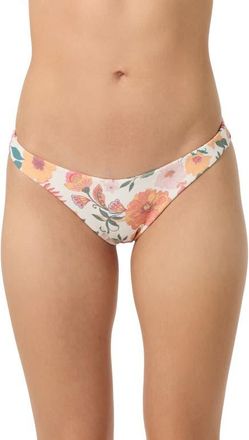 O'Neill Camellia Floral Bikini Bottoms in Vanilla at Nordstrom, Size Small