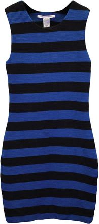 Diane Von Fürstenberg Diane Von Furstenberg Rigmora Striped Bodycon Dress in Blue Wool Blend
