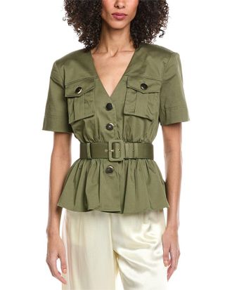 Toccin Ezra Safari Peplum Top