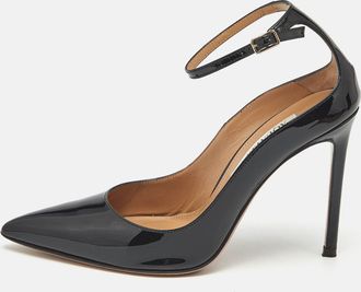 Aquazzura Black Patent Leather Love Affair Pumps