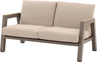 Hesperide Hesperide - Divano Da Giardino Axiome A 2 Posti In Alluminio E Poliestere, Color Pralina E Beige - Hesp&eacute;ride