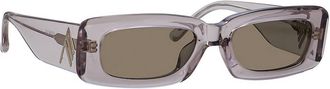 The Attico Womens Mini Marfa Sunglasses In Mastice/silver/peach
