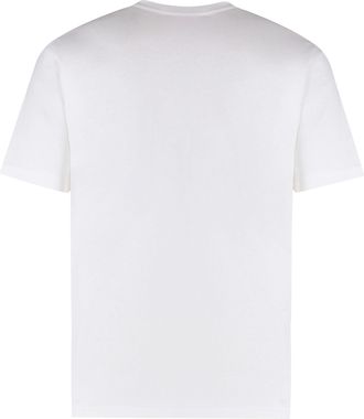 Valentino Garavani Mens Valentino Cotton Crew-Neck T-Shirt Ivory T-Shirts And Polos