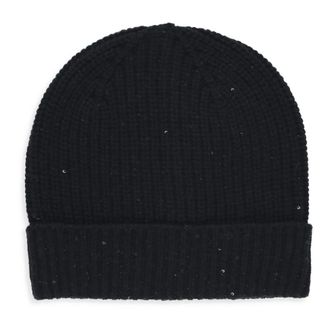 PANICALE Berretto a coste con paillettes - - Accessories - Donna - Nero - ONE SIZE
