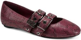 Karl Lagerfeld Ashlyn Double Band Flat in Burgundy at Nordstrom, Size 6.5