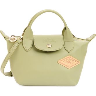 Longchamp Extra Small Le Pliage Passport Xtra Handbag in Almond Green at Nordstrom