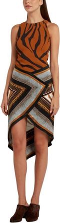 Roberto Cavalli Zebra Effect Wrap Dress, Brand Size 42 ( US Size 8 )