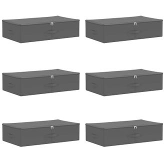 vidaXL Caja De Almacenamiento 6 Uds. Tejido No Tejido 70 X 40 X 18 Cm Vidaxl