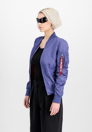 Alpha Industries Bomberjacke ALPHA INDUSTRIES MA-1 TT Light W, Damen, Gr. XS, lila (night lila), Obermaterial: 100% Nylon, Futter: 100% Nylon, Jacken Bomberjacke