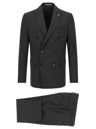 Pal Zileri Gray Viscose Two-Piece Mens Suit