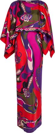 Pucci Layered Printed Silk Maxi Dress - Multicoloured 1 - 48 (UK16 / XL)